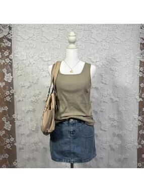 RUE 21 Tank Top 2000s Fitted Olive